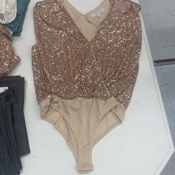 Sequined body suit. Super cute and fun for many occasions! - Picture 2 of 3